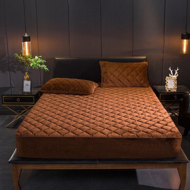 Ultrasonic Quilted Mattress Cover 100% Waterproof (Copper)