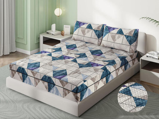 Mat Printed Quilted Ultrasonic 100% Waterproof Mattress Cover For Double Bed Fitted Mattress Protector Anti Sleep Bed Sheet With Pillow Covers
